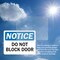 Signmission OSHA Notice Decal - Do Not Block Door, 10 in W x Rectangle, Vinyl Decal OS-2PACK-NS-D-710-L-19530 - alternate 2